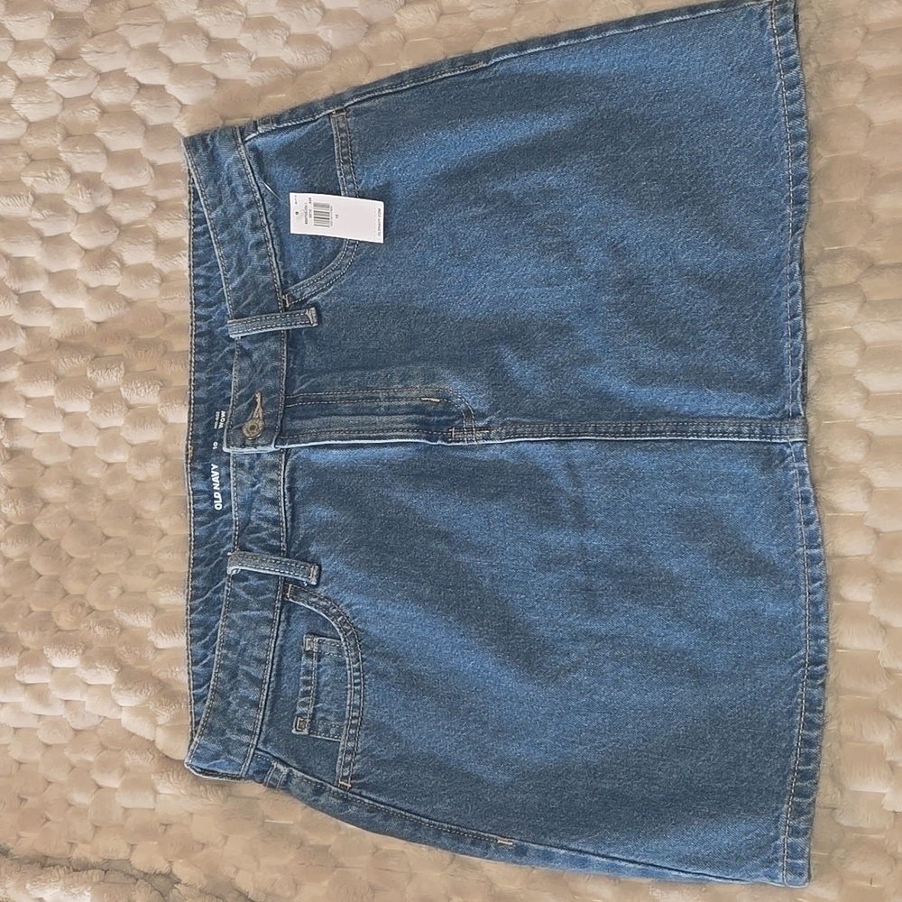 Old Navy Mid Rise Wow Jean Mini Skirt
